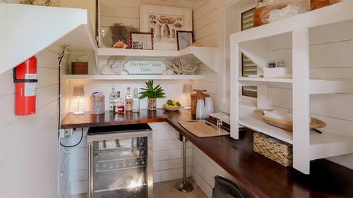 Pool house bar and kitchenette