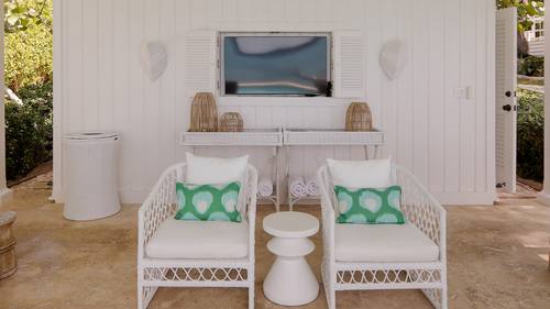 Pool house lounge interior